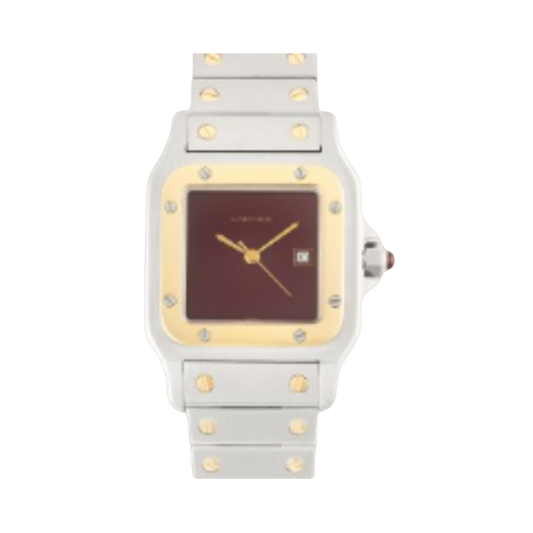 Cartier Santos Carrée Burgundy Dial 29MM  Ref. 2961